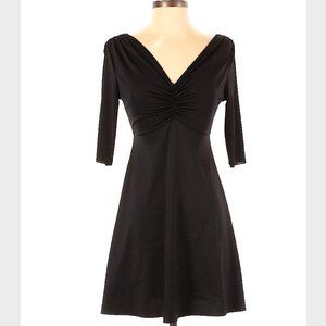 Zara Ruched Black Cocktail Dress